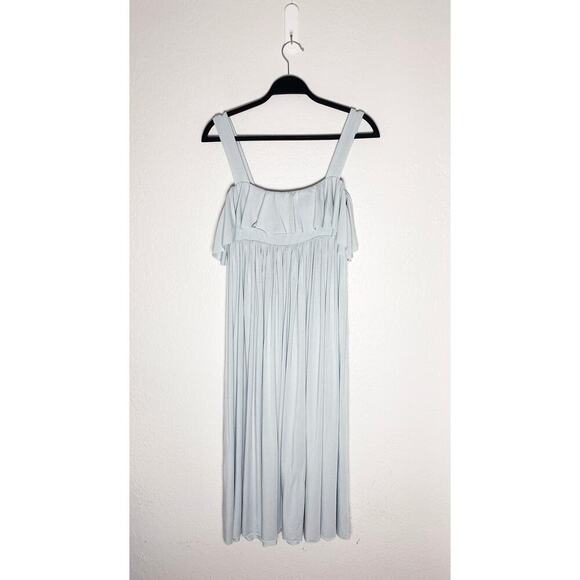 Rachel Pally Women's Renee Dress Cloud Powder Blue Off The Shoulder Ruffle Flowy - Picture 3 of 8